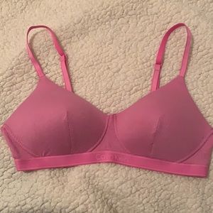 Barbiecore Calvin Klein Pink Cotton Triangle T-Shirt Bra Medium